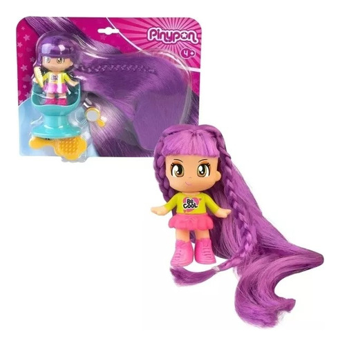 Pinypon Muñeca Super Melena Violeta Pny33000