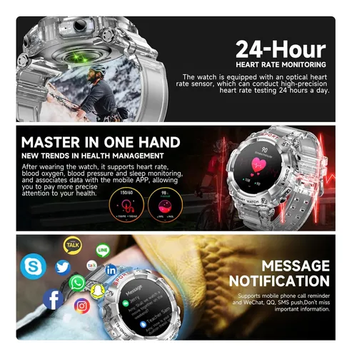Smartwatch Deportivo Con Auriculares Y Pantalla Táctil Hd