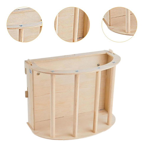 Hay Feeder Wooden Cage Accessories Easy Installation Grass