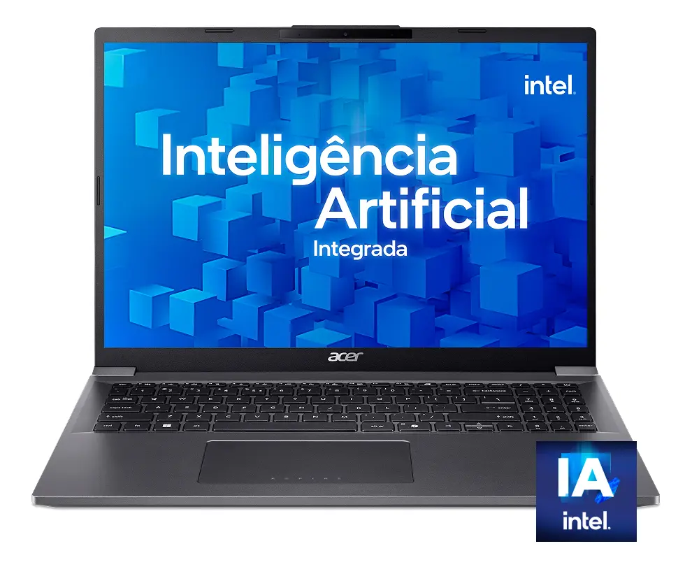 Notebook Acer Aspire 16 A16-71M-55H0 com IA | Intel Core Ultra 5 115U (NPU AI) • 16GB RAM • 512GB SSD • Tela 16” WUXGA • Windows 11