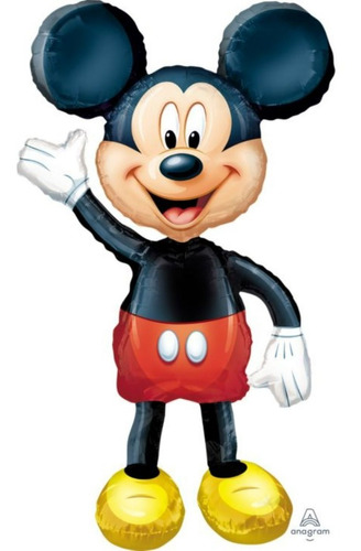 Globo Mickey Mouse, Airwalker, Alto 132cm, Fiesta, Regalo