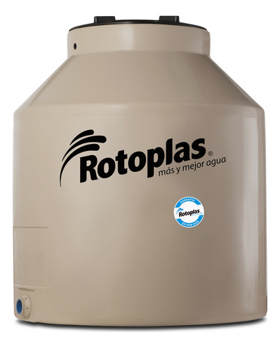 Tanque de agua Rotoplas 600L Cuatricapa vertical polietileno beige de 1.17 m x 0.97 m