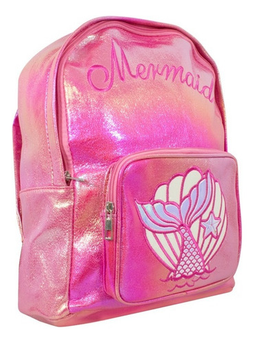 Mochila Con Diseño De Cola De Sirena Tornasol Color Fucsia Diseño De La Tela Lona
