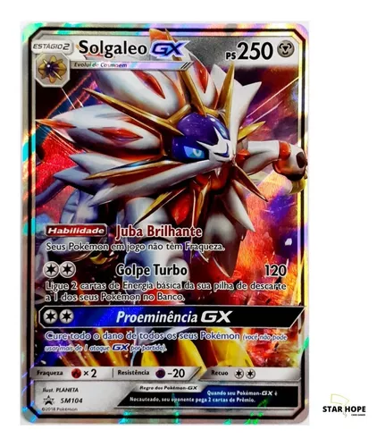 Cards Pokémon - Coleção Solgaleo-GX - Copag - Tio Gêra