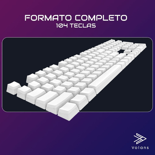 Imagen 3 de 4 de Keycaps Pudding Pbt Blancas - Ajazz