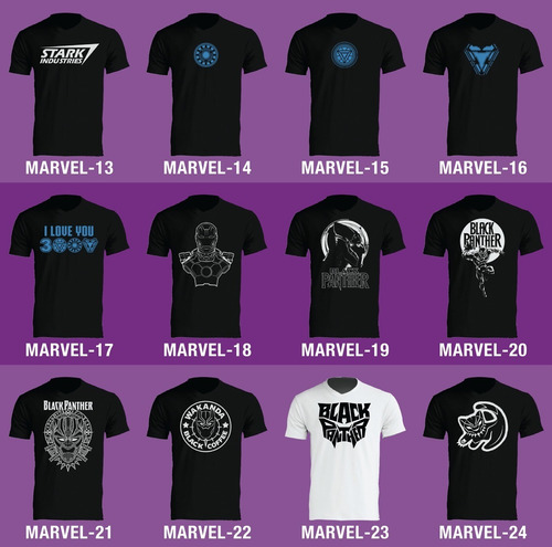 Black Panther / Pantera Negra Playeras Para Hombre Y Mujer
