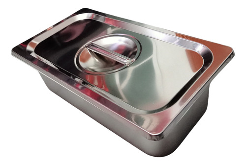 Baño Maria En Acero Inox. Para 4 Insertos Tercios Con Tapa