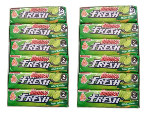 Caramelos Bronco Fresh Miel Y Limon 24 Piezas 32g