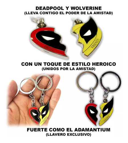 2025 Llavero Amistad Deadpool Y Wolverine Película Mejores
