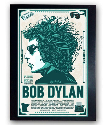 Quadro Decorativo Bob Dylan