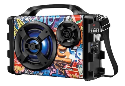 Imagem 3 de 4 de Alto-falante Mondial Multi Connect Thunder XII portátil com bluetooth multicolor 127V/220V