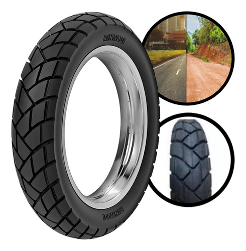 Pneu Xre300 Xtz 250 120/80-18 Uso C/ Cam Rinaldi R34 Com Nf