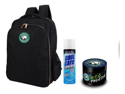 Imagen 1 de 2 de Mochila De Barbero + Cool Care Andis + Cera Poamda 300 Gr