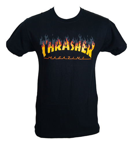 Remera Thrasher Skatemag Flames Original Fuego 100% Algodon