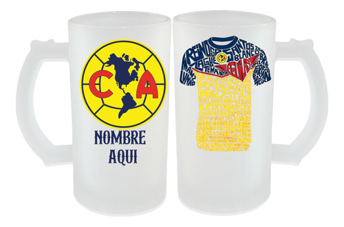 Tarro Personalizado America Leyendas Futbol 473 Ml. 