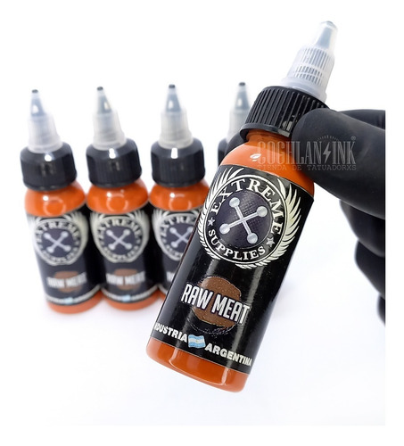 Imagen 1 de 7 de Tinta Tattoo Extreme Raw Meat X 1oz Tatuajes Tatuar