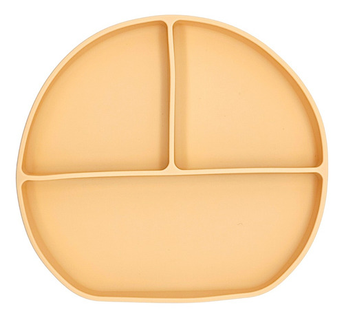 Prato Em Silicone Com Divisórias E Ventosa Nude Everly Liso
