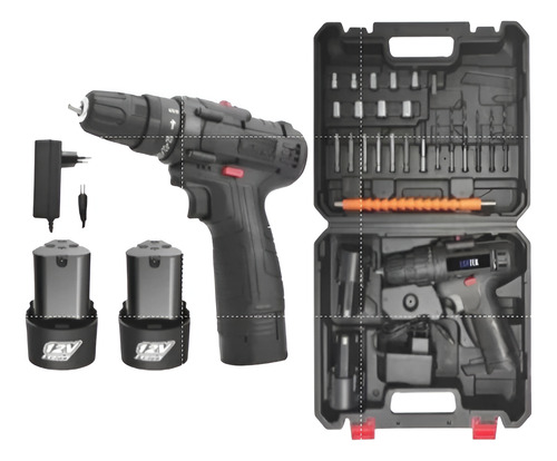 Parafusadeira Furadeira Profissional 12v Com 2 Baterias