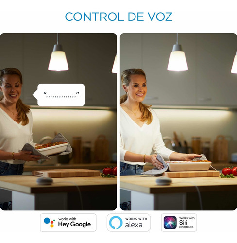Imagen 8 de 9 de Pack 2 Amp Wiz Tonos Blancos Calidos A Frio Matter Ble Wi-fi