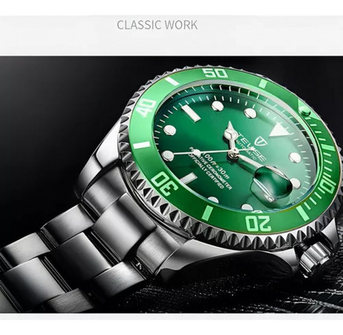 ` Reloj Mecánico Automático Con Bisel Tevise Calendar Man