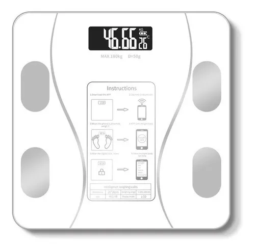 Bascula Inteligente Conexion Bluetooth Vidrio Digital App