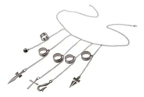 Hunter X Hunter Kurapika - Pulsera Con 5 Anillos
