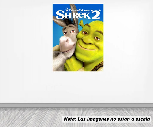 Vinil Sticker Pared 80 Cm. Lado Shrek Mod. 0008