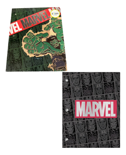 Carpeta Escolar N*3 2 Tapas Mooving Marvel Personajes Varios