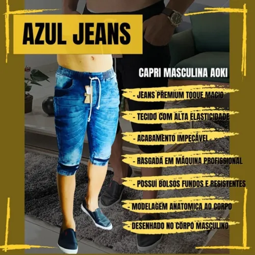 Capri hotsell masculina jeans