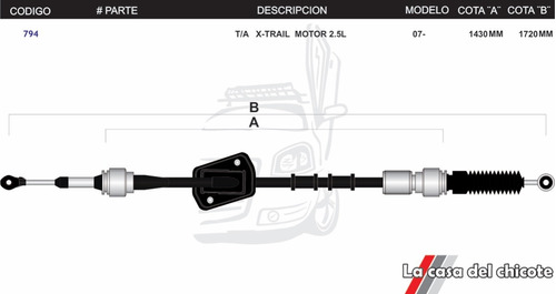 Chicote Selector De Velocidades X-trail T/a Mod.2007