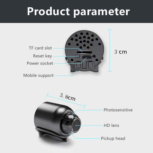 Xinnuo Mini Cámara Espía Inalámbrica Wifi Camuflada Con