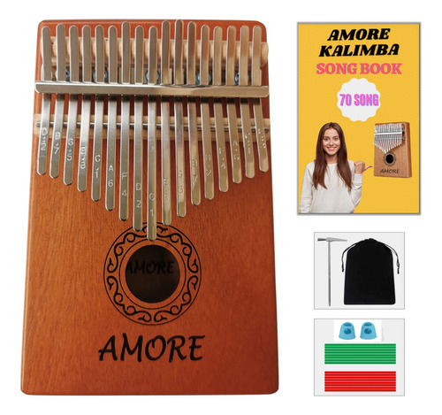 Amore Kalimba Piano De Pulgar De 17 Teclas, Pequeno Instrume