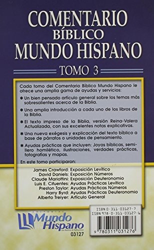 Imagen 2 de 2 de Comentario Mundo Hispano T I I I Levitico Numeros Deuter.
