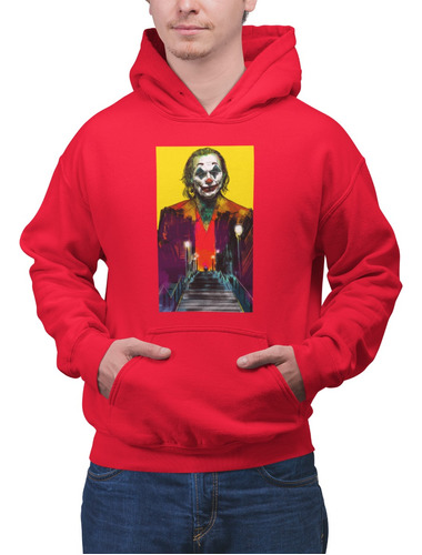 Poleron Unisex Joker Batman Guason Escaleras Algodon Estampado