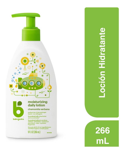 Babyganics Loción Hidratante, Chamomille Verbena, 266ml