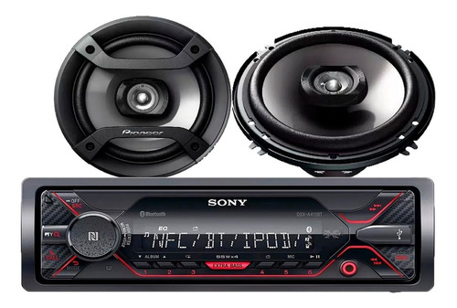 Combo Auto Radio Sony Dsx-a410bt + Parlantes Pioneer 6'