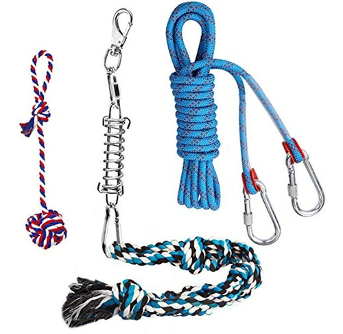 Dog Rope Toys Con Un Gran Kit De Spring Pole, 2 Juguetes