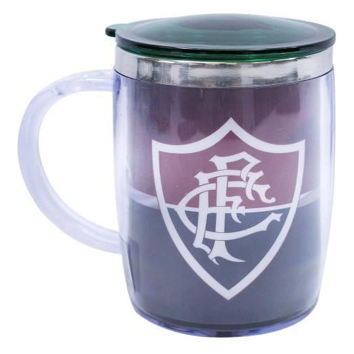 Caneca Térmica Fluminense 450ml Plástico E Inox