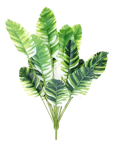 82 Plantas Artificiales 18 Hojas Plátano Decorativas Hogar