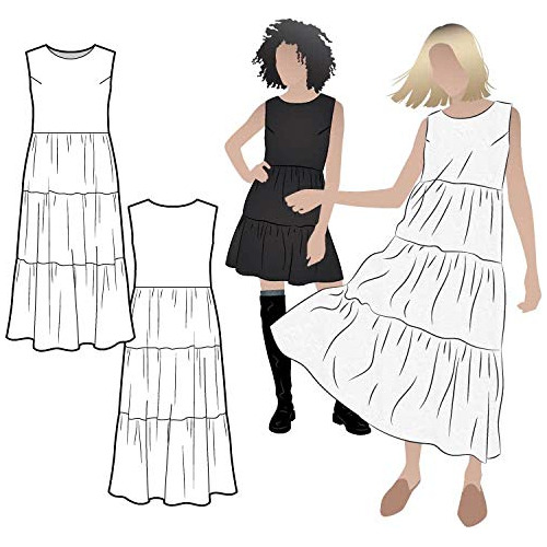 Patrón De Costura  Nova Midi Dress (tallas 10-22)