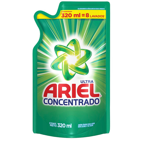 Imagen 1 de 1 de Jabón líquido Ariel Ultra Concentrado repuesto 320 ml