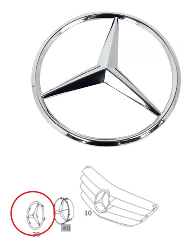 Estrella Mercedes Benz Parilla Clase A W169 Clase B W245