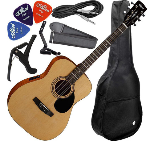 Kit Violão Eletroacústico Cort Standard Af510e Open Pore