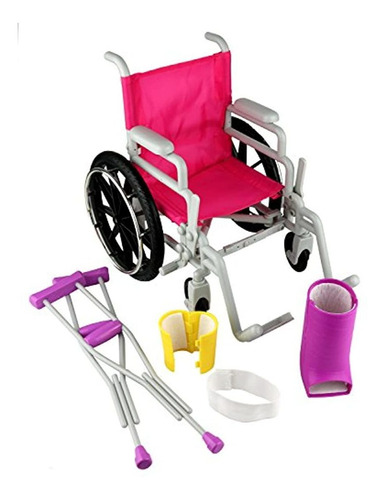 Silla De Ruedas Y Muletas Para Muñeca Click N 'play American