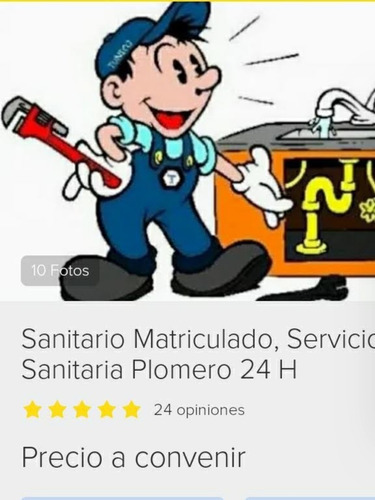 Imagen 1 de 5 de Sanitario Matriculado, Servicios De Sanitaria Y Albañilería