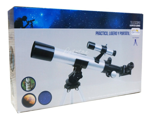 Imagen 4 de 8 de Telescopio Refractor Con Tripode 40f400 Art.2316 Optiks