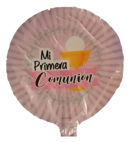 20 Pzas Globo Metalico Mi Primera Comunion #9 Pulgadas 23cm