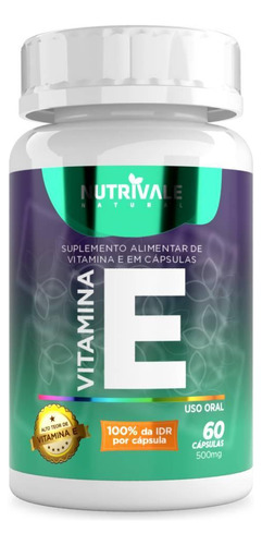Kit 3x Vitamina E (tocoferol) 60 Cápsulas - Nutrivale