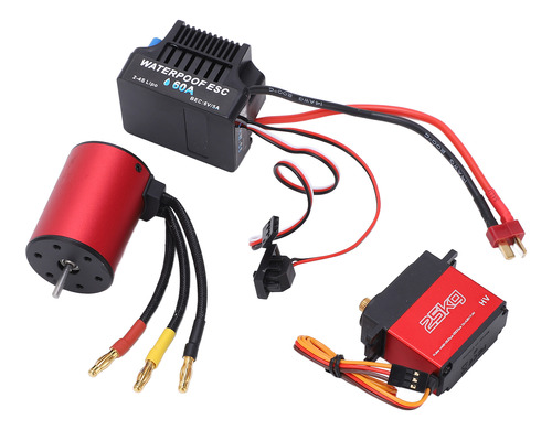 Motor Sin Escobillas Esc Servo S3650, 3100 Kv, 60 A, 25 Kg,