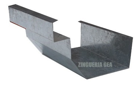 Canaleta Americana Chapa Galvanizada C30 Para Desague Techo